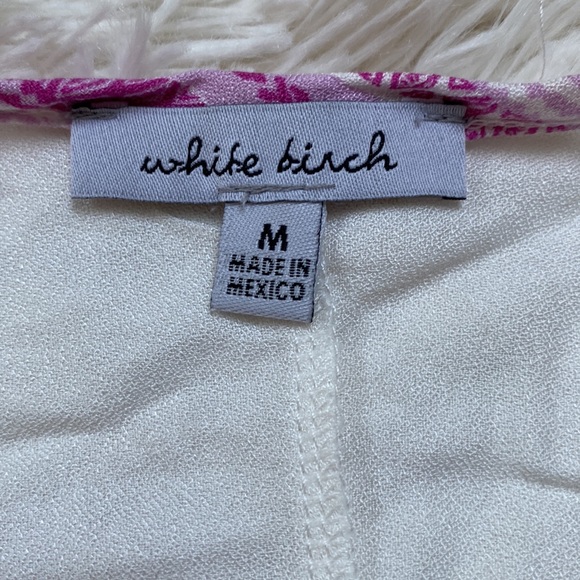 πHPπ White Birch Floral Blouse π White Magenta & Blue - Picture 14 of 15